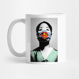 Banksy Nurse Superhero Mug